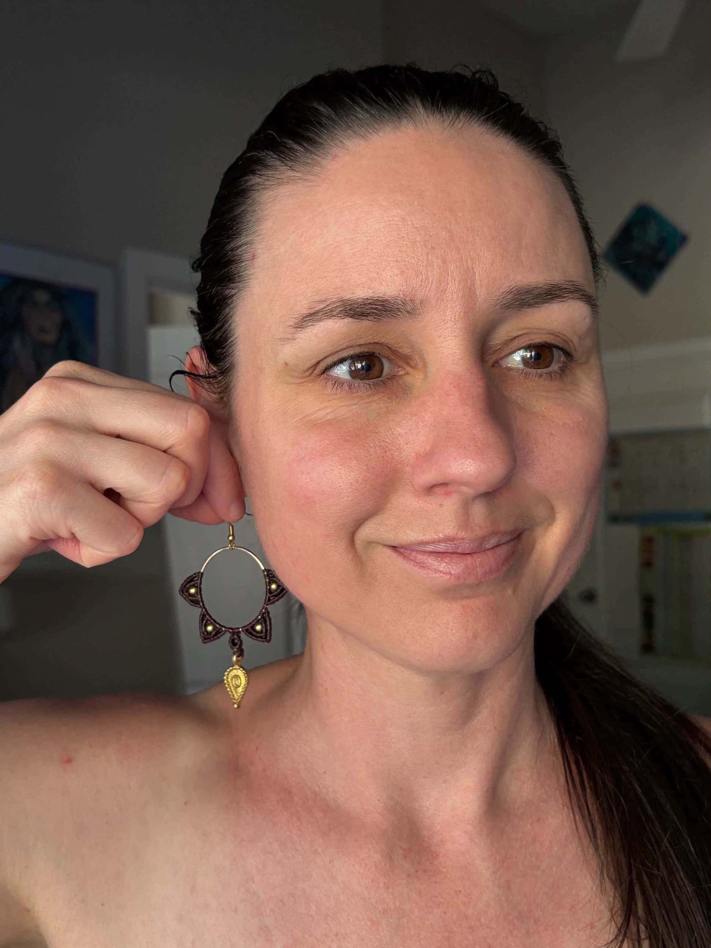 Big Macrame Mandala Earrings - Made To Order
