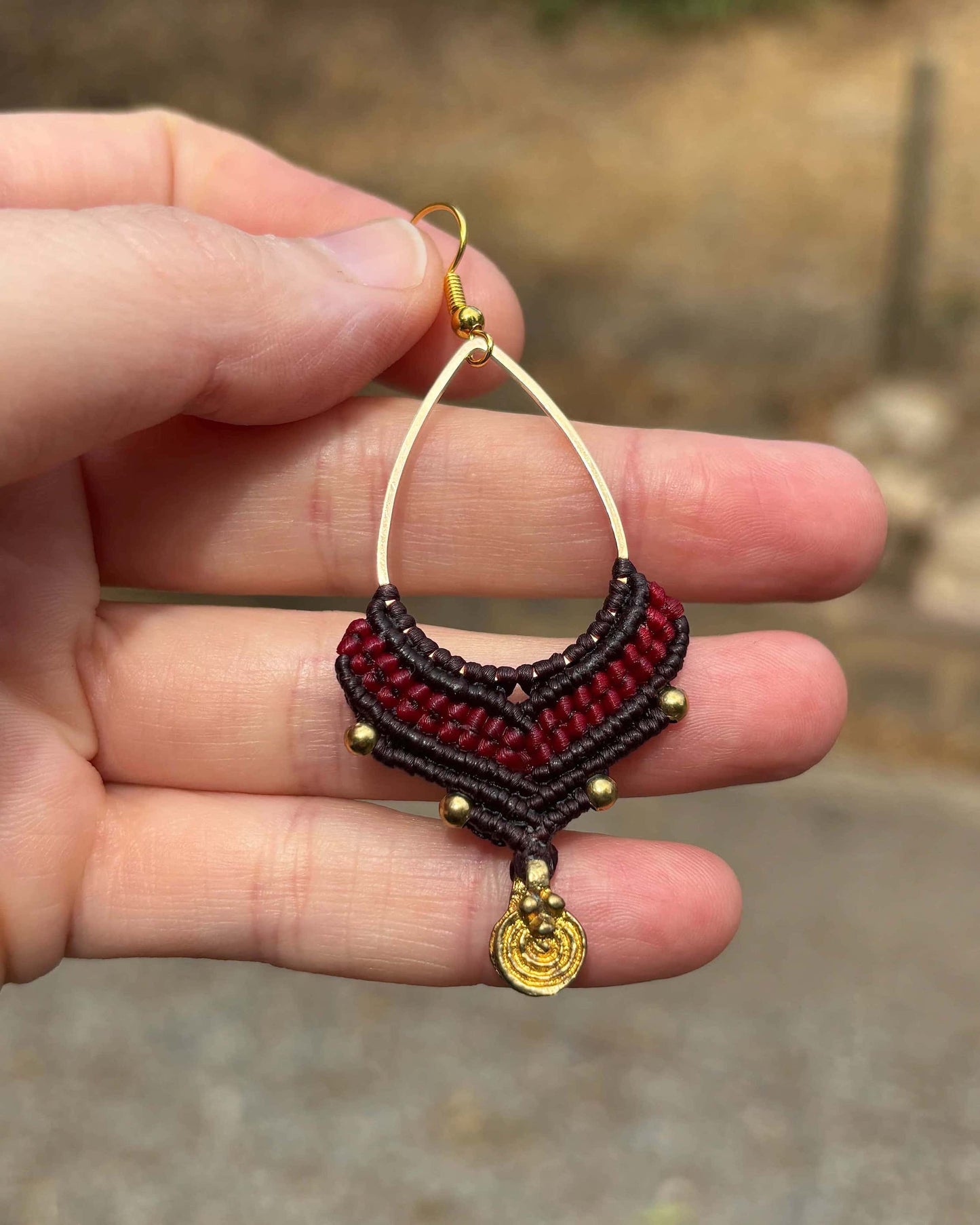 Macrame Teardrop Earrings - Made To Order