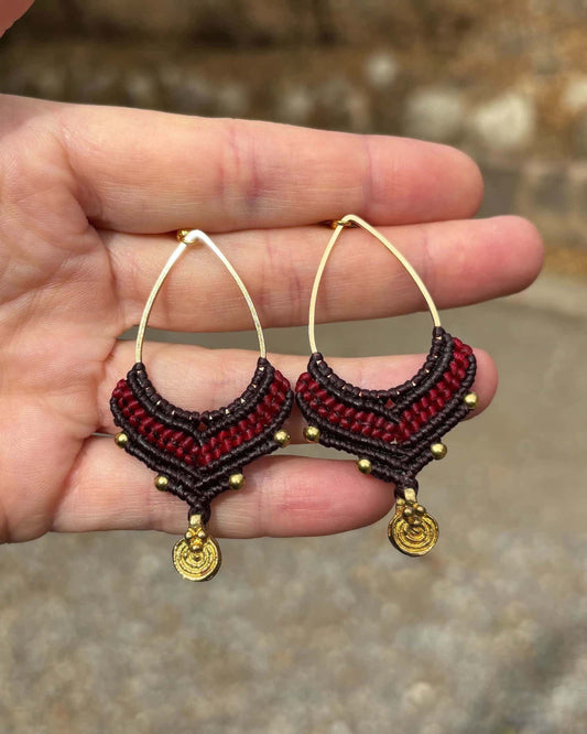 Macrame Teardrop Earrings - Made To Order