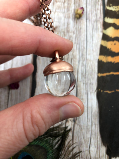 Clear Quartz Sphere Necklace (3)