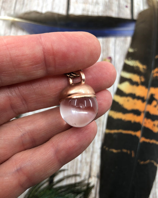 Clear Quartz Sphere Necklace (3)