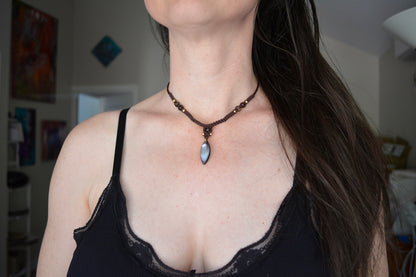 Marquise Sea Shell Macrame Necklace / Choker