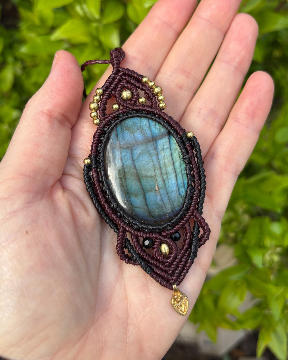Labradorite Macrame Amulet Pendant