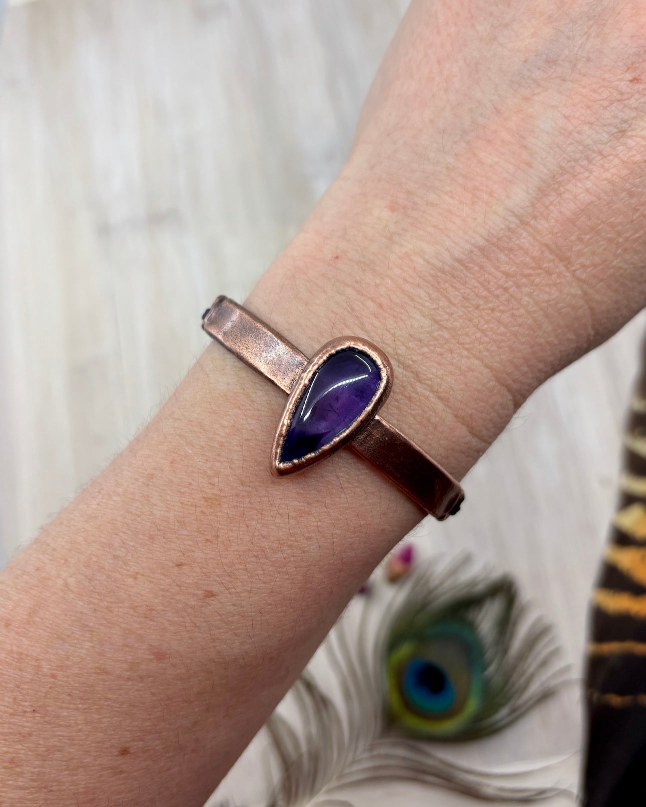 Amethyst Copper Bracelet