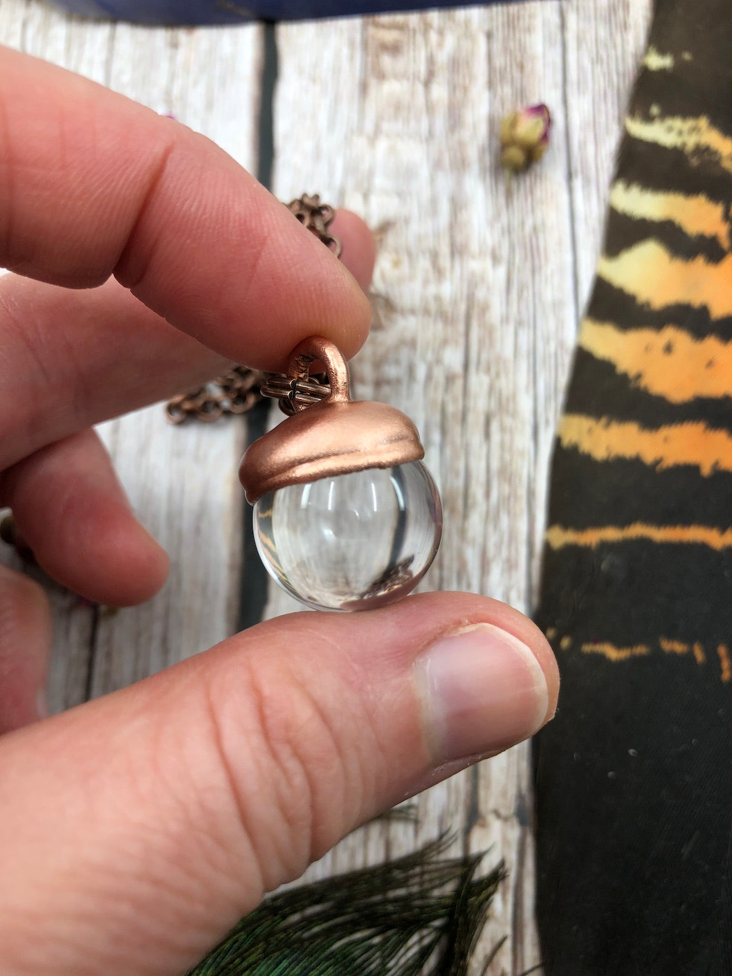 Clear Quartz Sphere Necklace