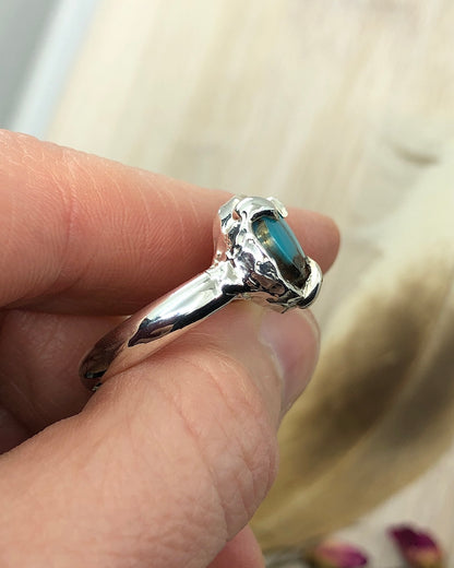 Sterling Silver Egyptian Turquoise Ring - 9 US