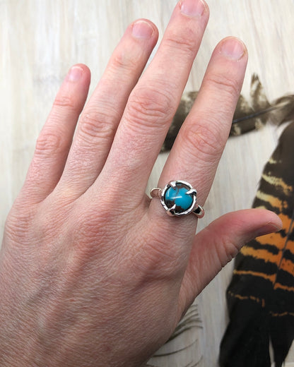 Sterling Silver Egyptian Turquoise Ring - 9 US