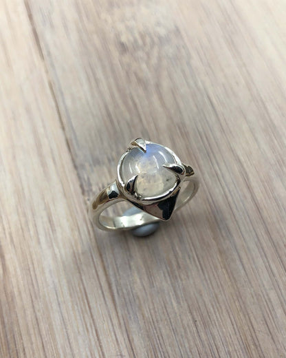 Sterling Silver Rainbow Moonstone Ring - Made To Order