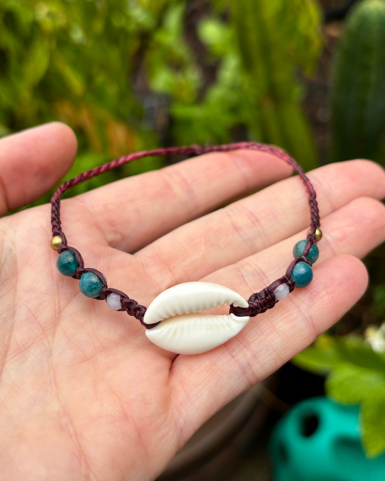 Cowrie Shell Macrame Bracelet