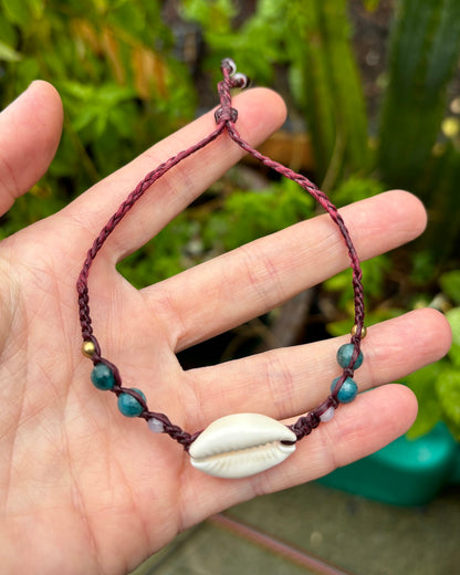 Cowrie Shell Macrame Bracelet