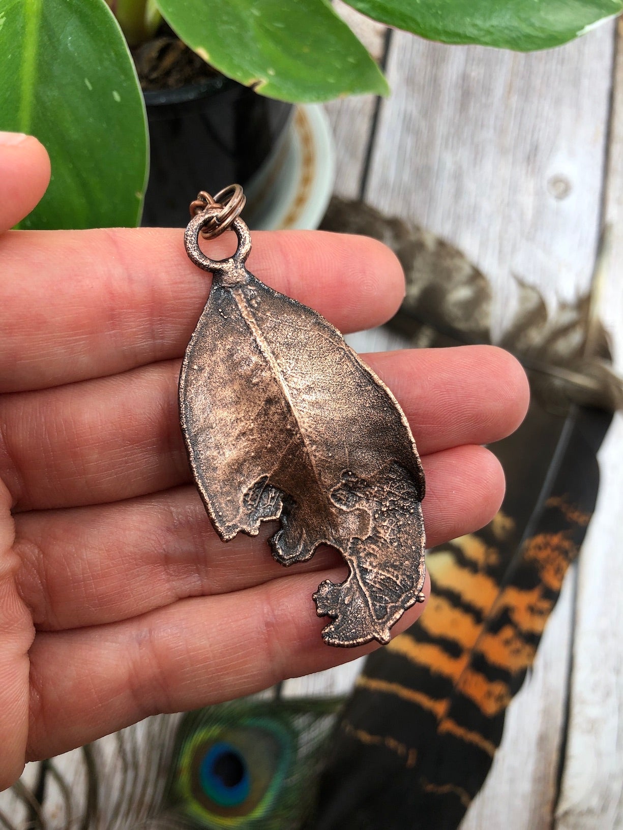 Real Leaf Pendant - Electroformed Nature Jewellery