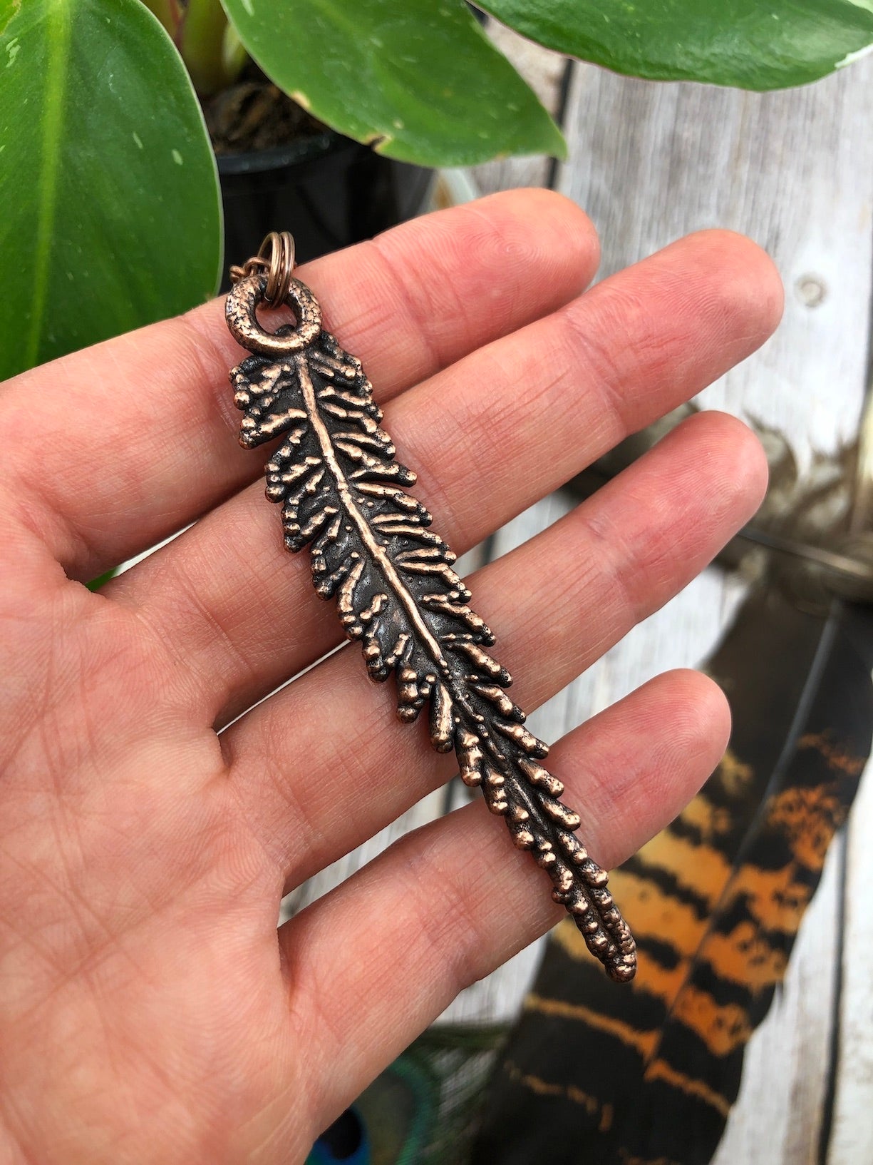 Real Fern Leaf Pendant - Electroformed Nature Jewellery