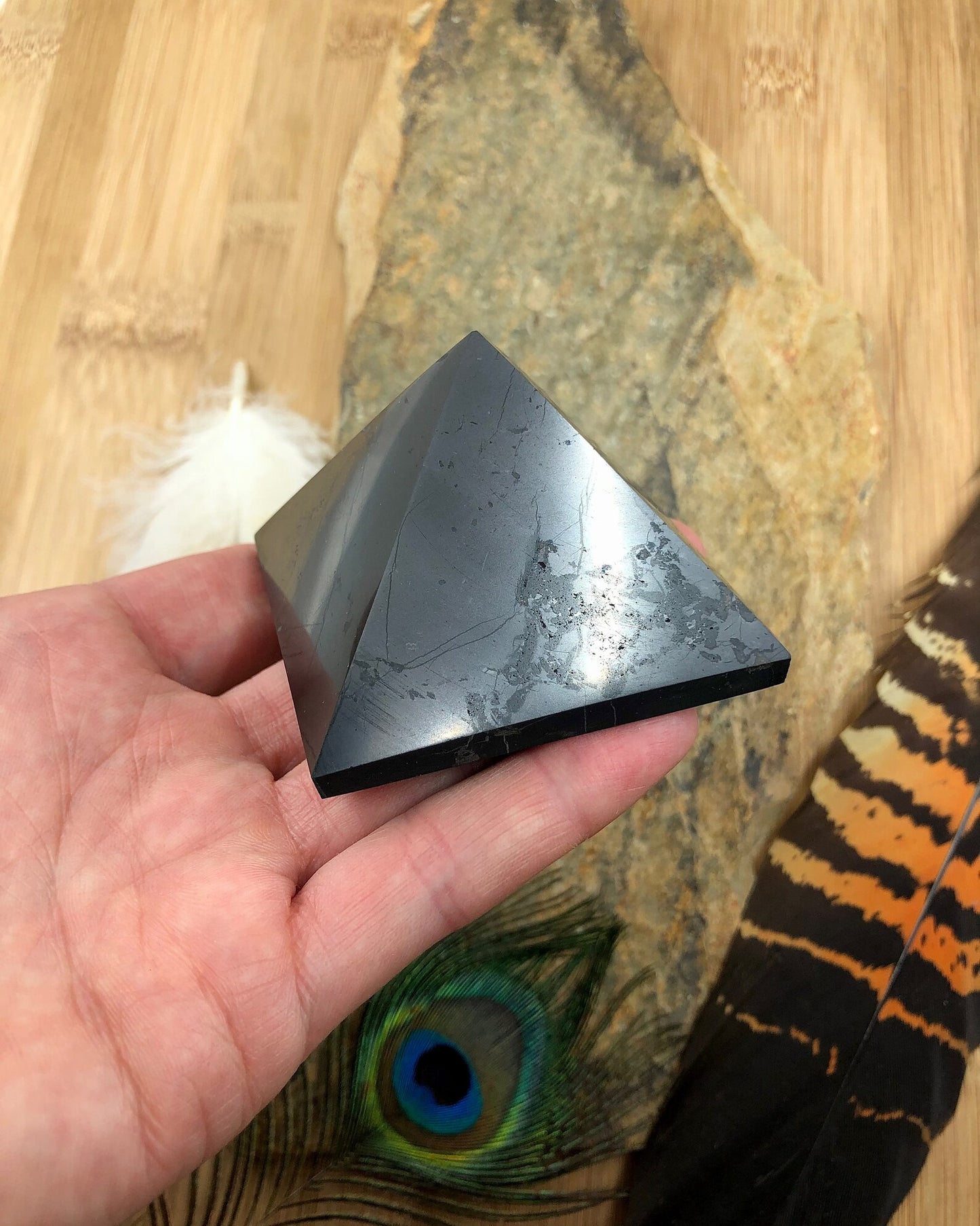 Polished Shungite Pyramid 60mm