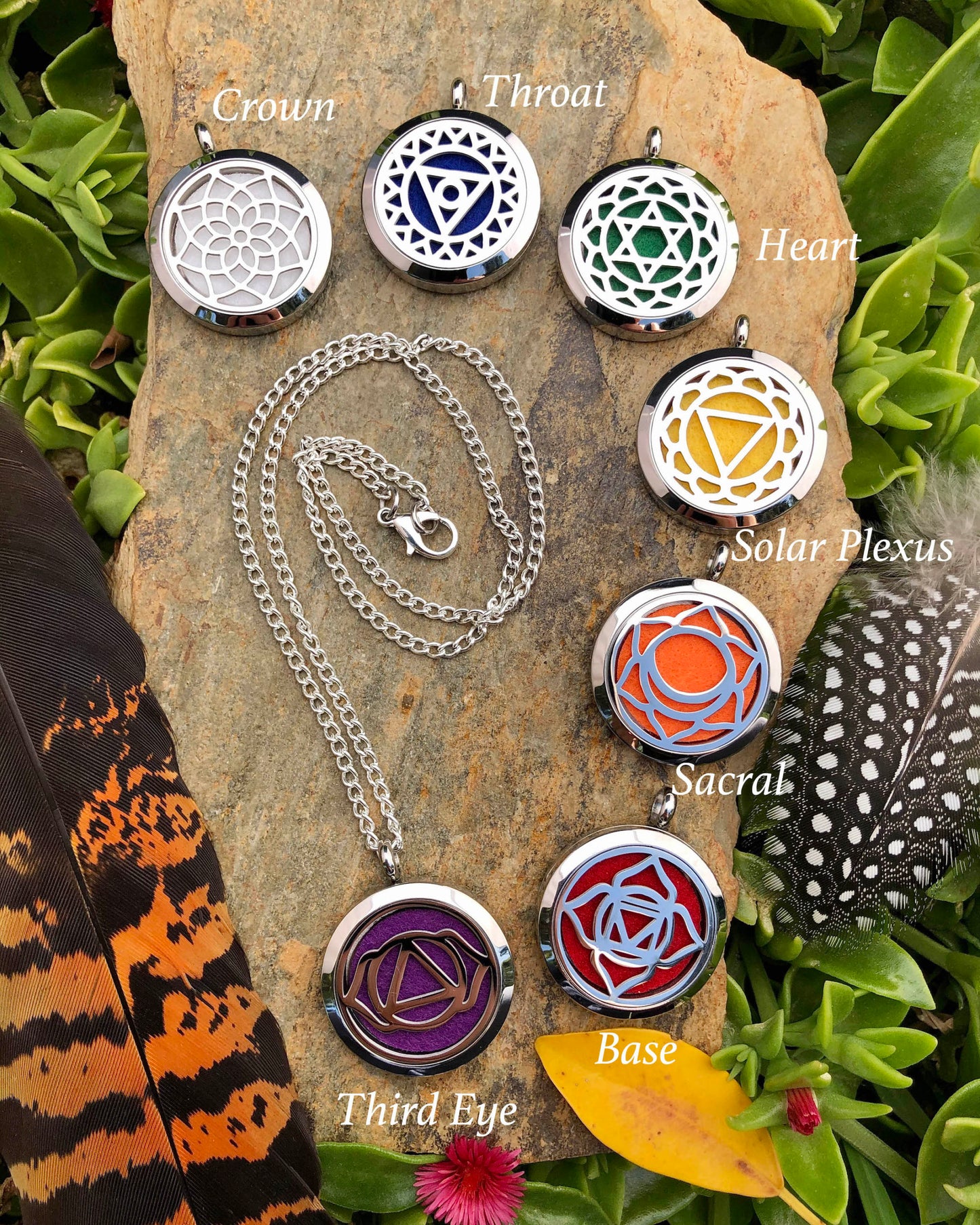 Yoga Chakra Aromatherapy Necklace