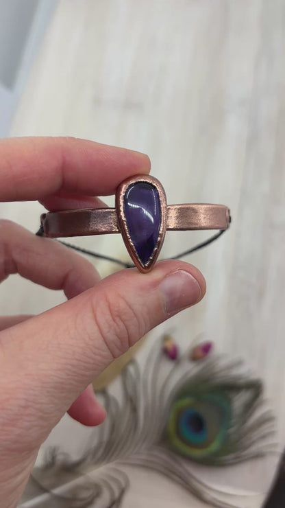 Amethyst Copper Bracelet