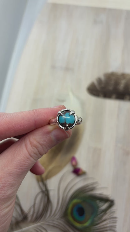 Sterling Silver Egyptian Turquoise Ring - 9 US