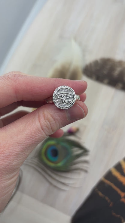 Sterling Silver Eye Of Horus Ring - Made To Order