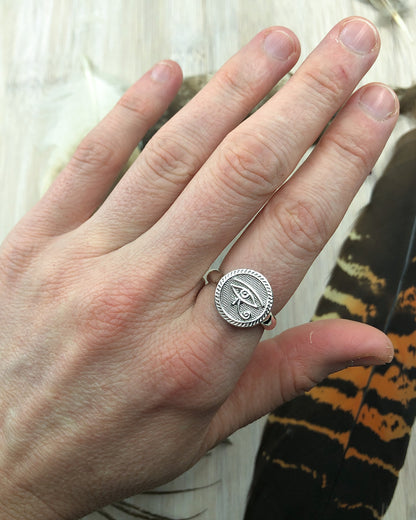 Sterling Silver Eye Of Horus Ring - Made To Order