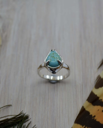 Sterling Silver Kingman Blue Turquoise Ring - Made To Order