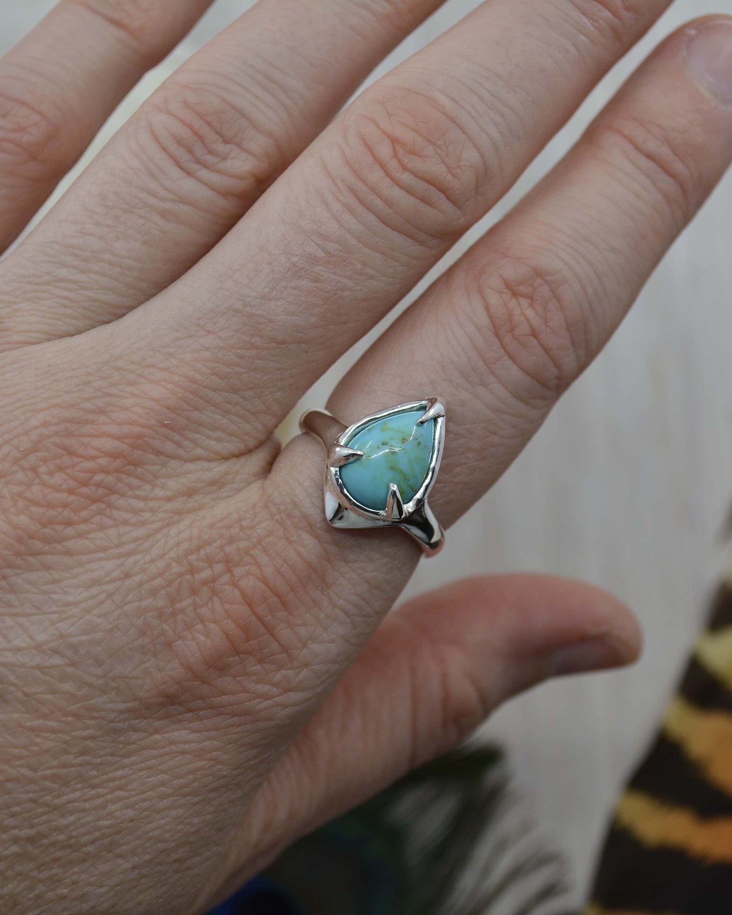 Sterling Silver Kingman Blue Turquoise Ring - Made To Order