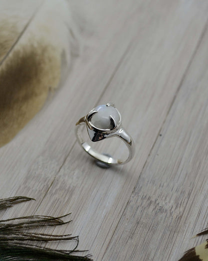 Sterling Silver Rainbow Moonstone Ring - Made To Order