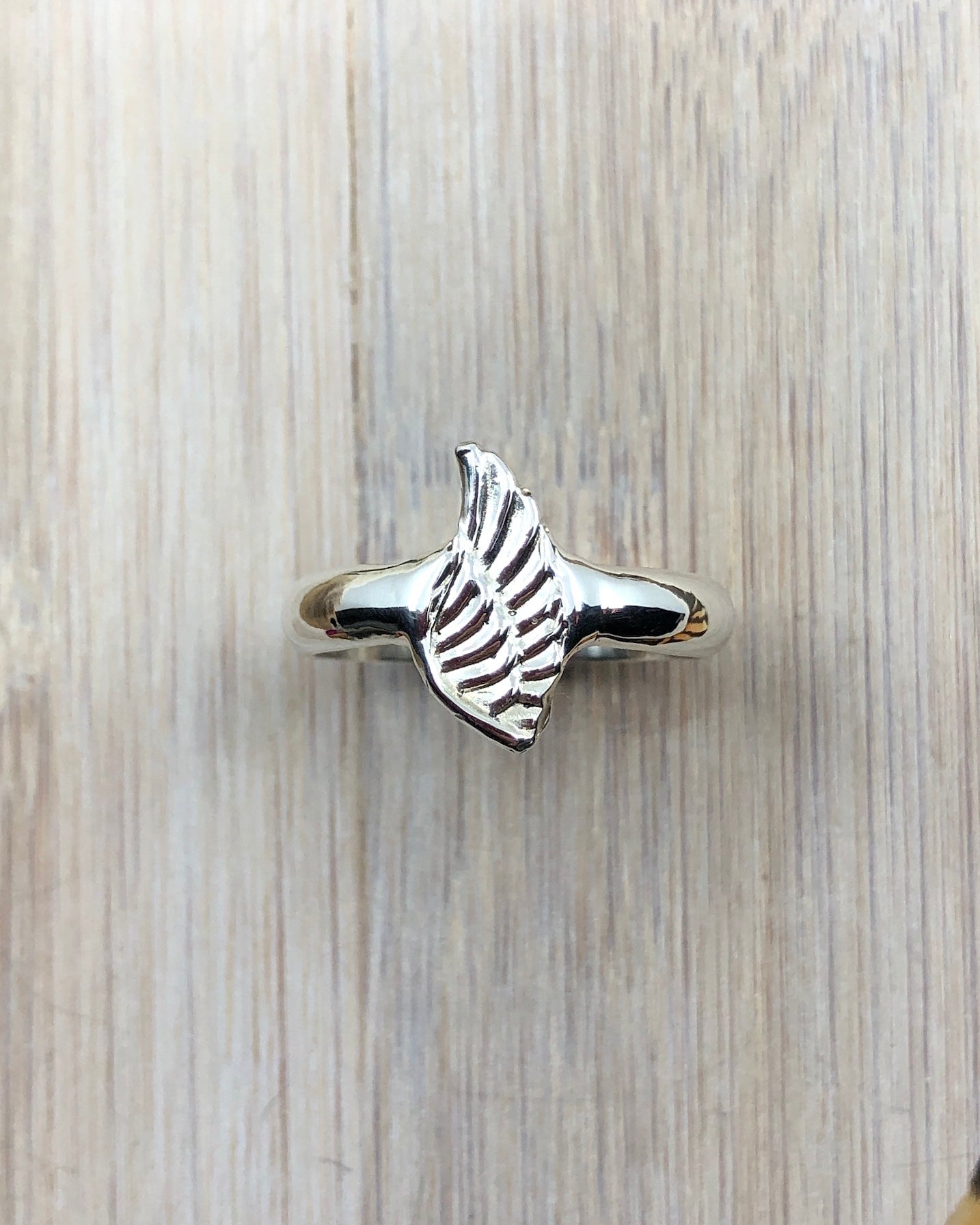 Sterling Silver Angel Wing Ring - 10 US