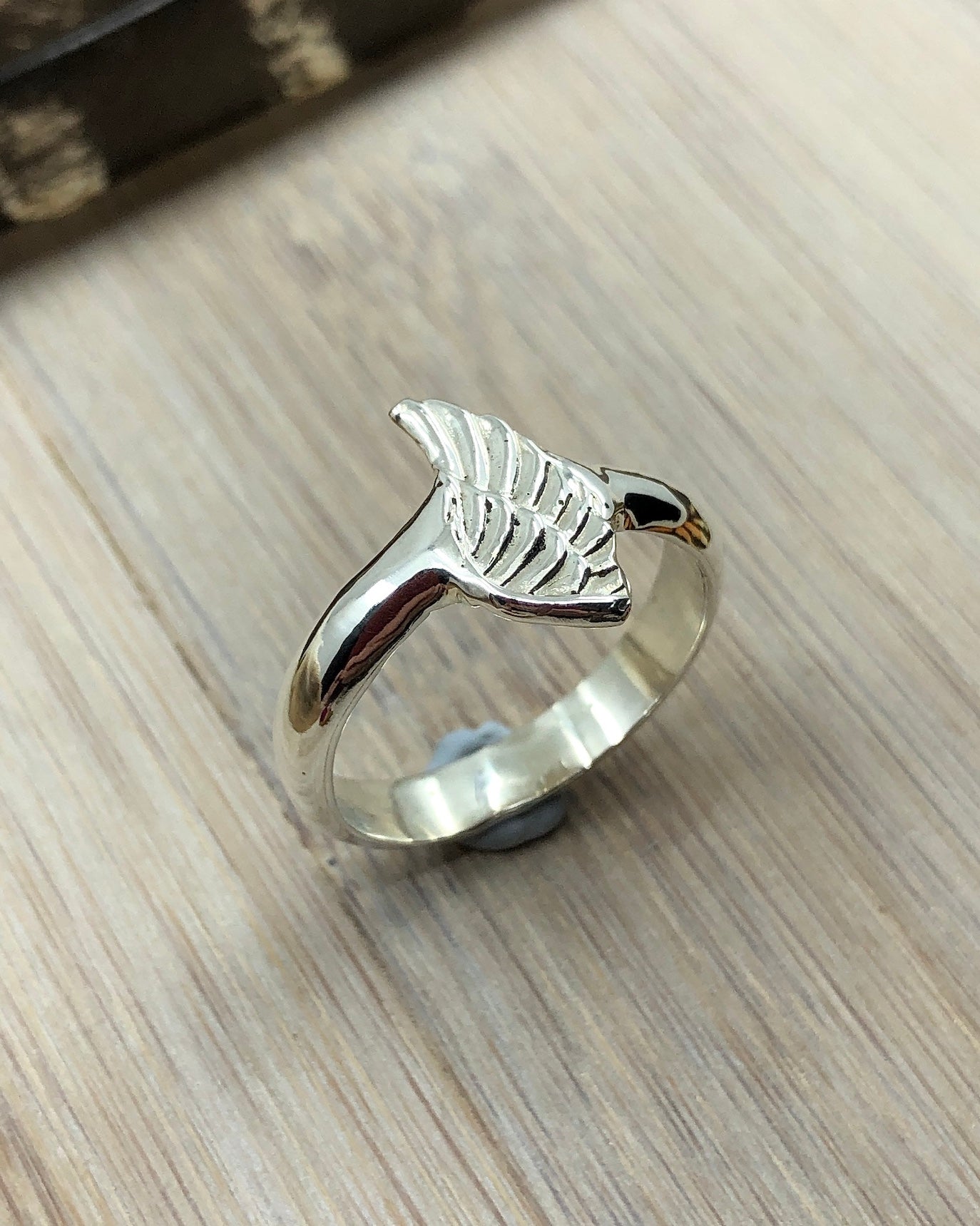 Sterling Silver Angel Wing Ring - 10 US