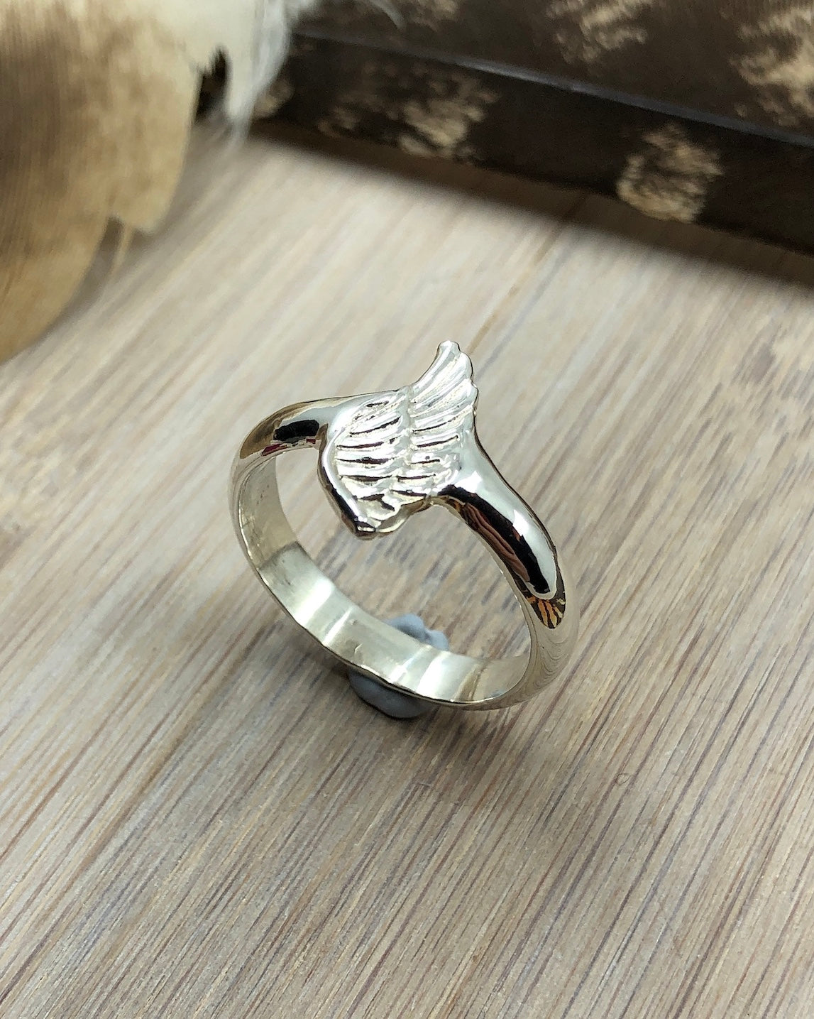 Sterling Silver Angel Wing Ring - Made To Order