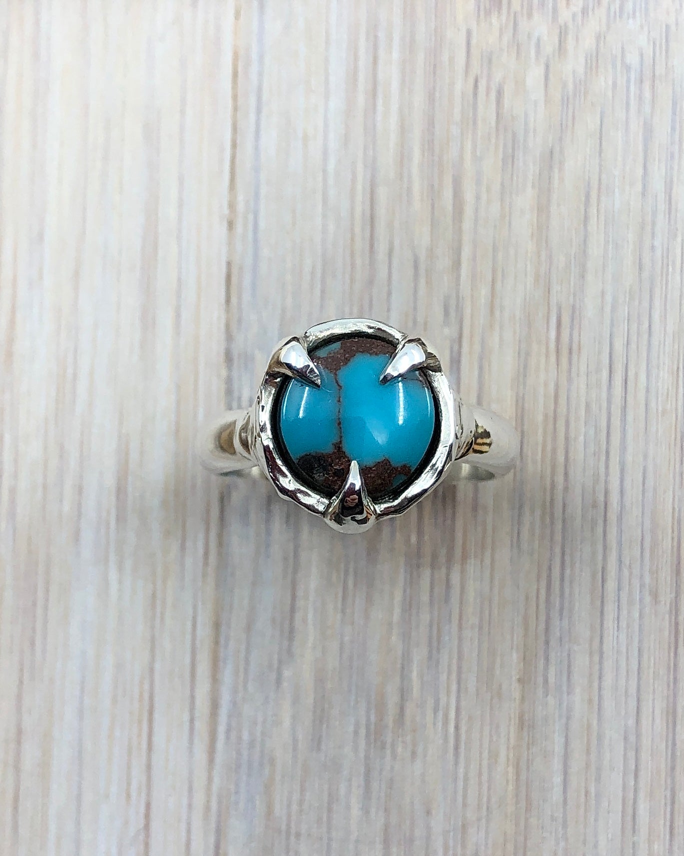 Sterling Silver Egyptian Turquoise Ring - 9 US