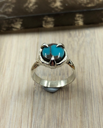 Sterling Silver Egyptian Turquoise Ring - 9 US