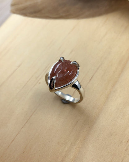 sunstone sterling silver ring